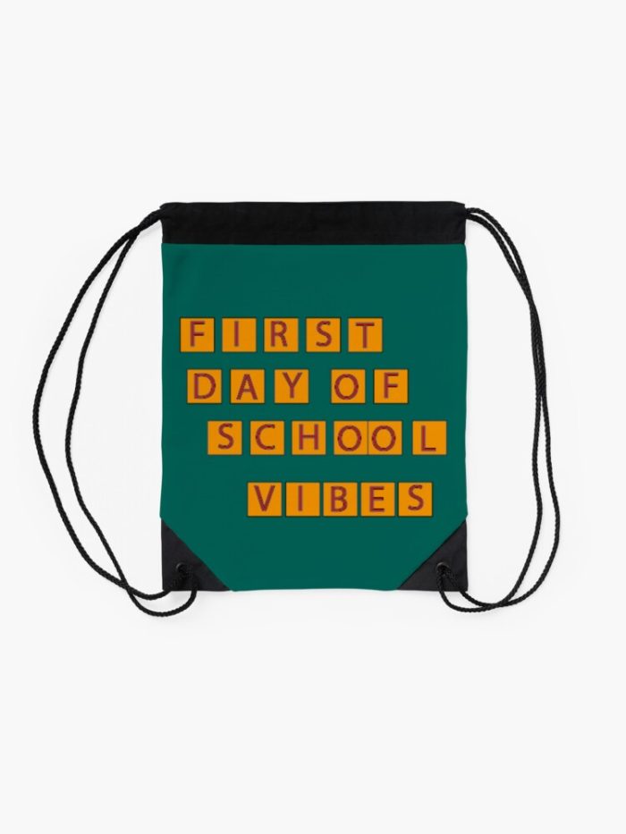 First Day Of School Vibes Drawstring Bag DSB350 2