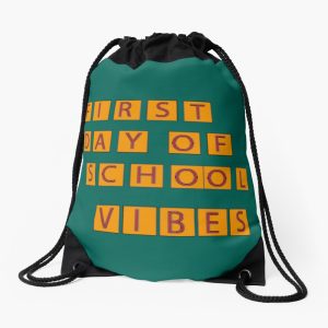 First Day Of School Vibes Drawstring Bag DSB350