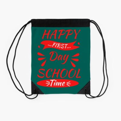 First Day Of School Vibes Teacher Student Funny Back To School Gift Idea Drawstring Bag DSB565 2