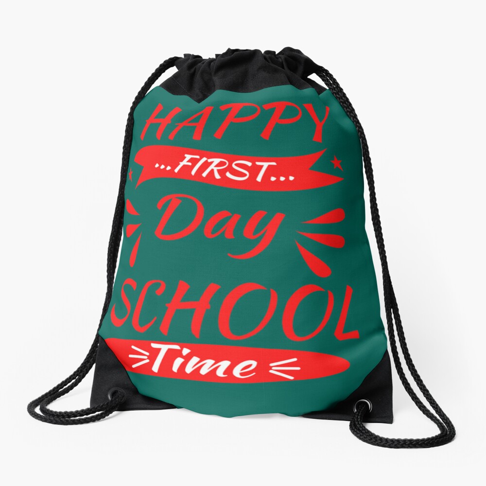 Homepage 19 First Day Of School Vibes Teacher Student Funny Back To School Gift Idea Drawstring Bag DSB565
