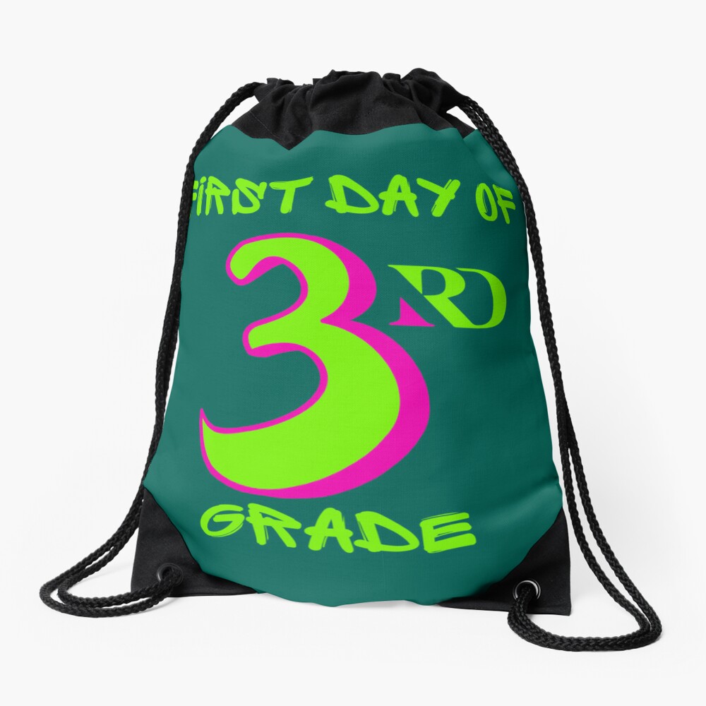 First Day Of School Vibes Teacher Student Funny Back To School Gift Idea Drawstring Bag DSB621