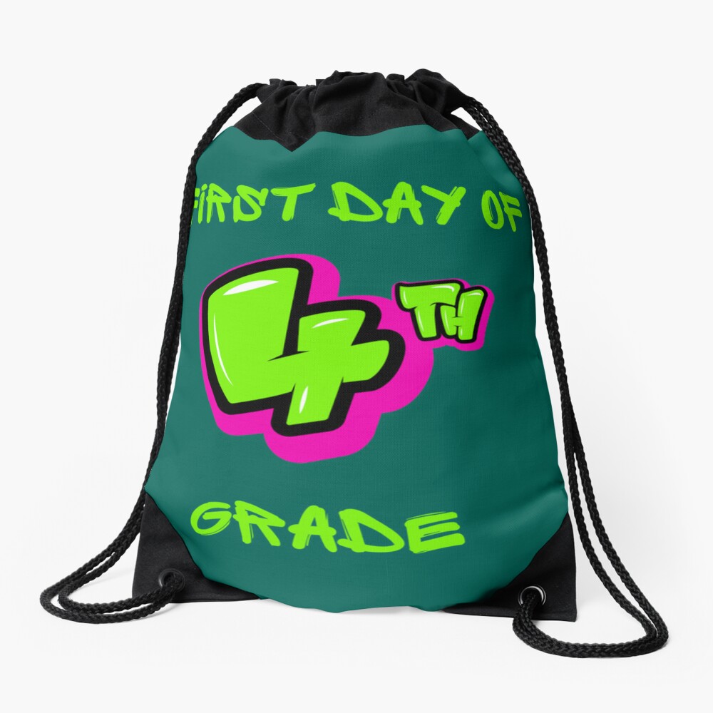First Day Of School Vibes Teacher Student Funny Back To School Gift Idea Drawstring Bag DSB622