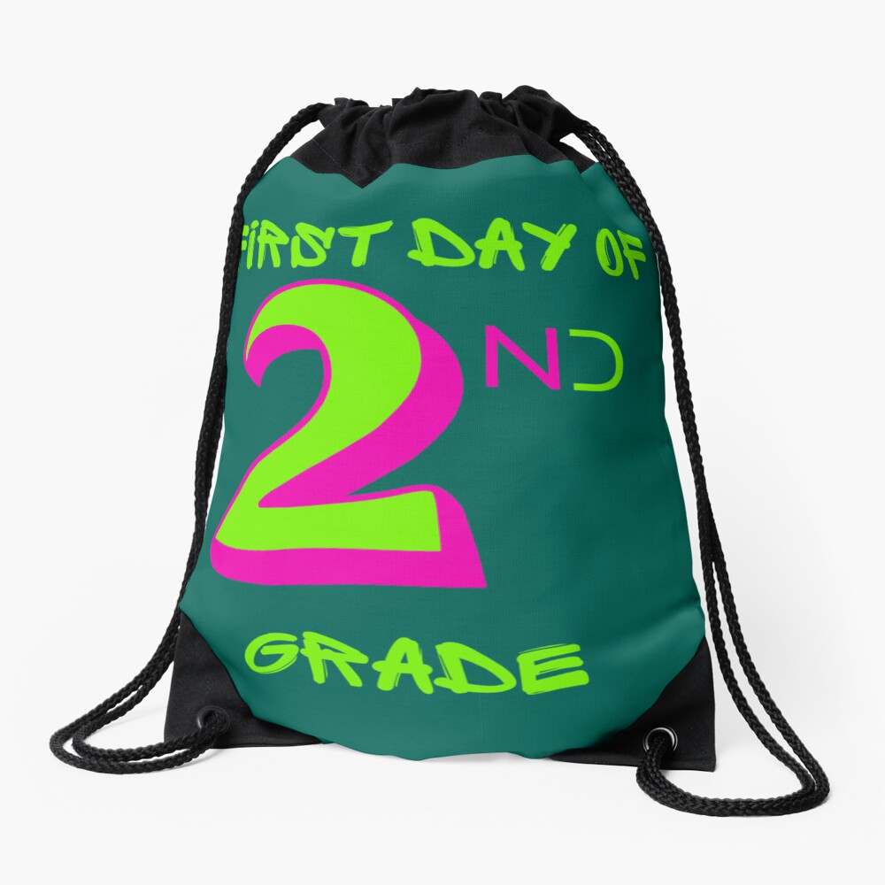 First Day Of School Vibes Teacher Student Funny Back To School Gift Idea Drawstring Bag DSB674
