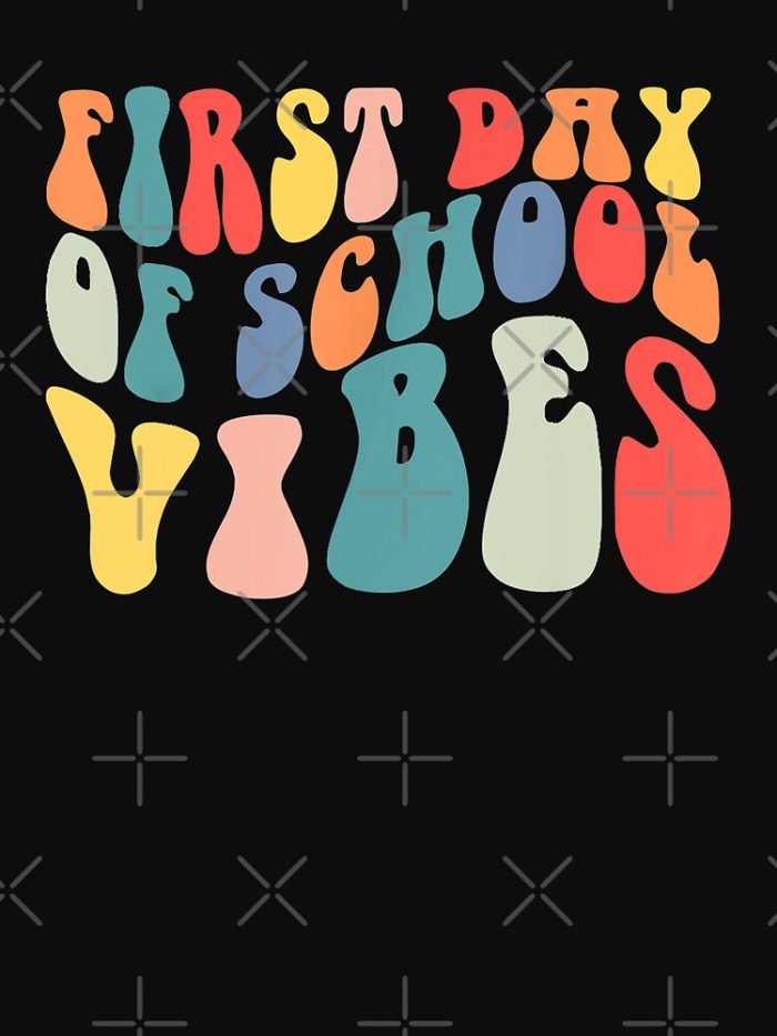 First Day Of School Vibes Teachers Student Back To School Drawstring Bag DSB1173 1