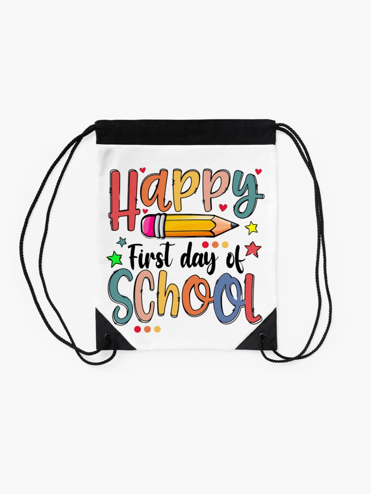 First-Day-Of-School-Vibes-The-First-Day-Of-Back-To-School-Vibes-And-Students-Illustration-Drawstring-Bag-DSB1036-2 First Day Of School Vibes The First Day Of Back To School Vibes And Students Illustration Drawstring Bag DSB1036 2