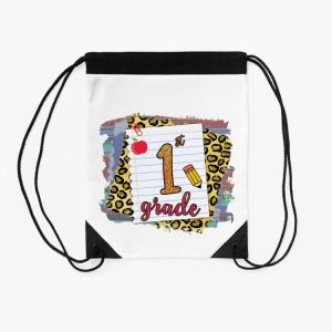 First Grade Happy First Day Of School Back To School Drawstring Bag DSB155 2