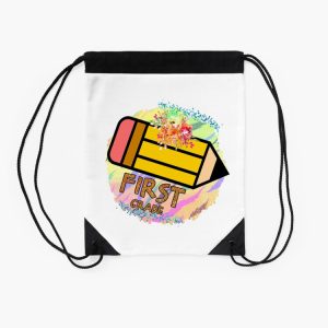 First Grade Happy First Day Of School Back To School Drawstring Bag DSB161 2