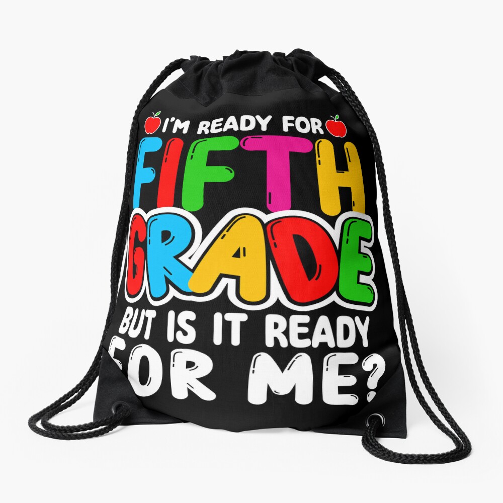 Fith Grade Back To School Gift Students Boys Girls Drawstring Bag DSB1092