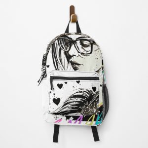 For 100Th Day Of School Featuring "100 Days Smarter Girls Messy Bun Hair" Design Backpack PBP733