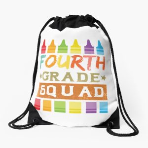 Fourth Grade Squad Active Drawstring Bag DSB124