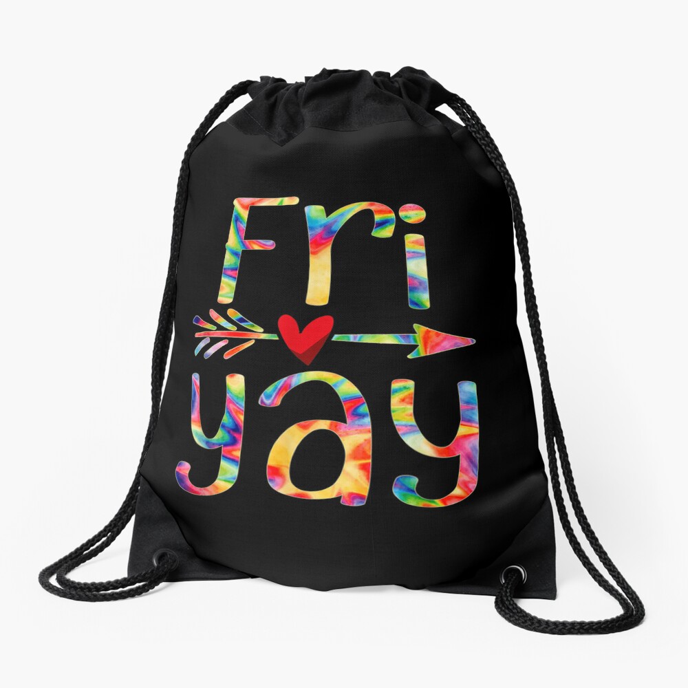 Homepage 13 Friyay Math Teacher Tie Dye Weekend Back To School 2023 Drawstring Bag DSB470