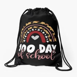Funny 100 Day Of School Lovely Gromes Romantical For Valentine'S Day In February Drawstring Bag DSB983