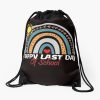 Funny And Cute Happy Last Day Of School For Teachers And Students Drawstring Bag DSB919