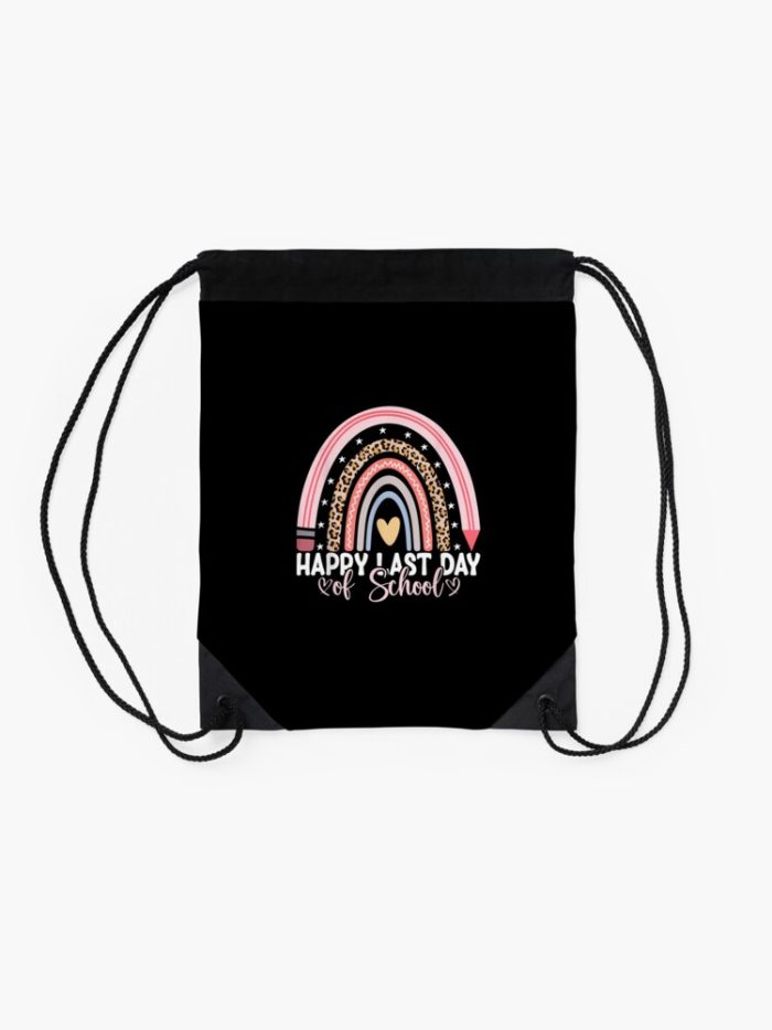 Funny Happy Last Day Of School Hello Summer Teacher Drawstring Bag DSB344 2