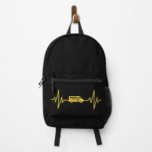 Funny School Bus Driver Gift Love School Bus Heartbeat Backpack PBP1429
