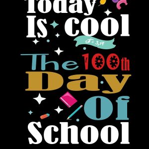 Funny School Quote Today Is Cool The 100Th Day Of School Cool School Design Drawstring Bag DSB692 1