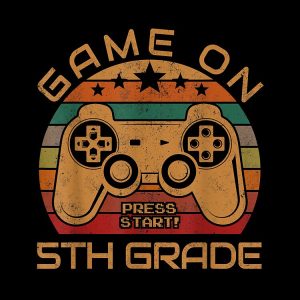 Game On 5Th Grade First Day Gamer Gift Back To School Drawstring Bag DSB312 1