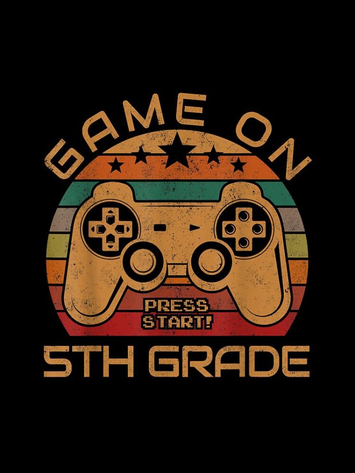 Game On 5Th Grade First Day Gamer Gift Back To School Drawstring Bag DSB312 1