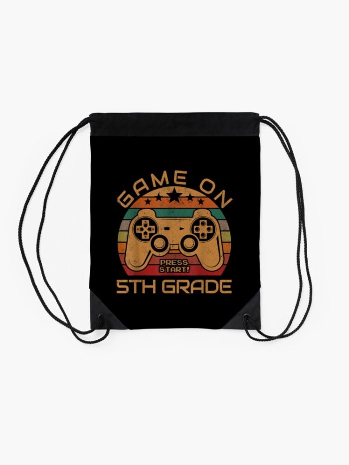 Game On 5Th Grade First Day Gamer Gift Back To School Drawstring Bag DSB312 2