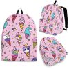Girly Unicorn Ice Cream Pattern Print Back To School Backpack BP224