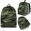 Green Camo Zebra Pattern Print Back To School Backpack BP216