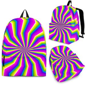 Green Dizzy Moving Optical Illusion Back To School Backpack BP215