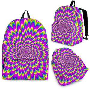 Green Wave Moving Optical Illusion Back To School Backpack BP750