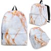 Grey Bronze Marble Print Back To School Backpack BP748