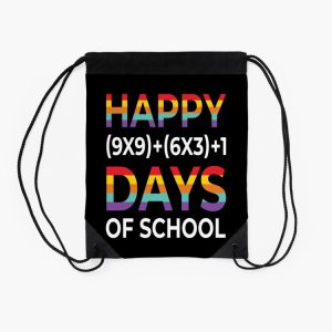 Happy 100 Days Of School Drawstring Bag DSB1437 2