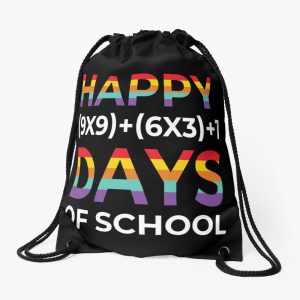 Happy 100 Days Of School Drawstring Bag DSB1437
