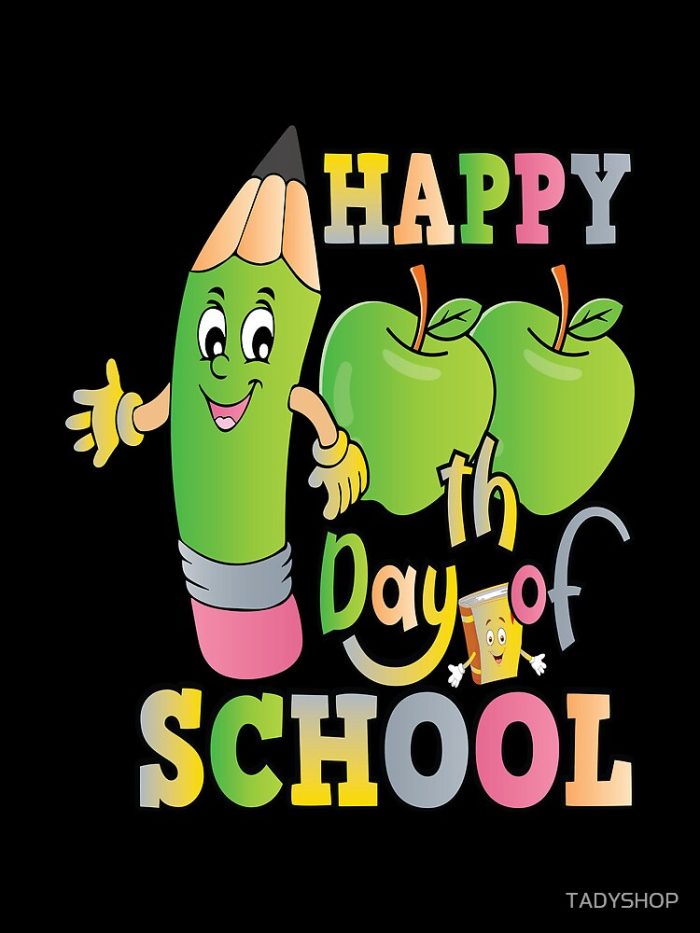 Happy 100 Days Of School Drawstring Bag DSB1474 1