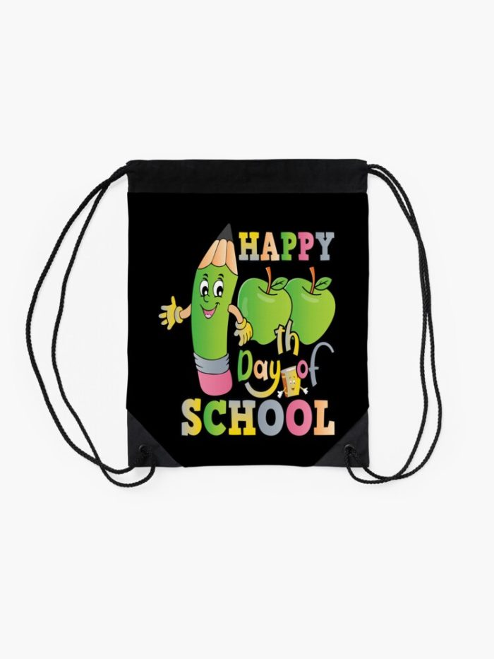 Happy 100 Days Of School Drawstring Bag DSB1474 2