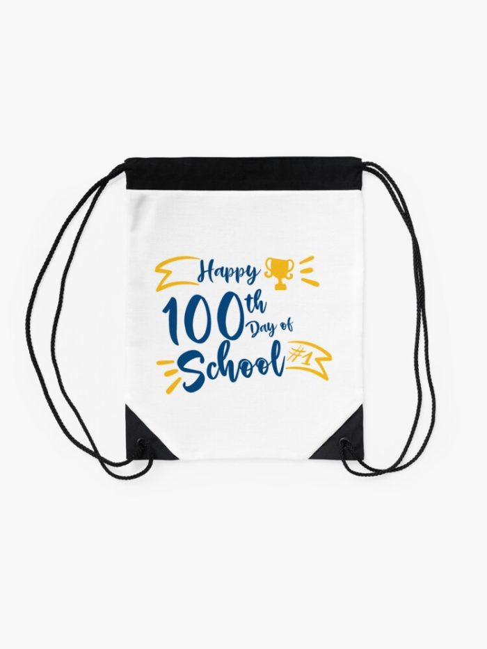 Happy 100 Days Of School Drawstring Bag DSB194 2