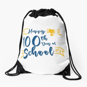 Happy 100 Days Of School Drawstring Bag DSB194