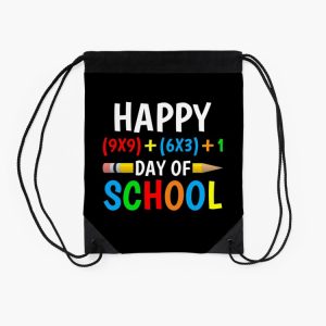 Happy 100 Days Of School For Teachers And Students Math Formula Drawstring Bag DSB372 2