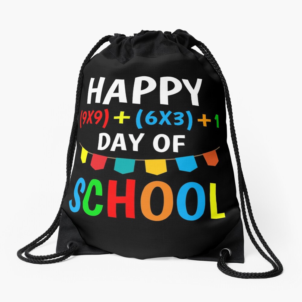 Happy 100 Days Of School For Teachers And Students Math Formula Drawstring Bag DSB446