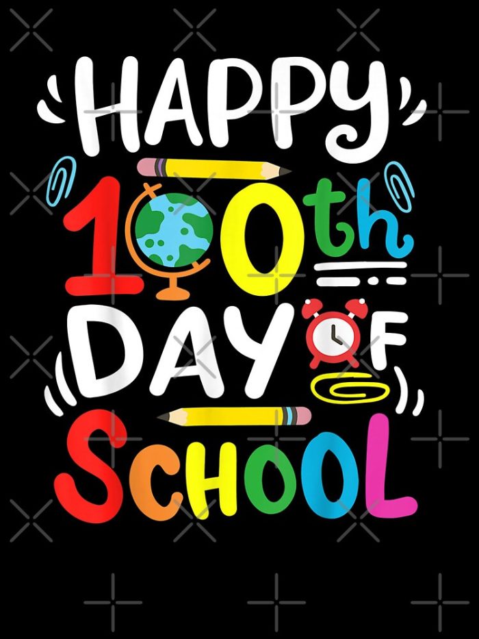 Happy 100Th Day Of School 100 Days Of School Teacher Student Drawstring Bag DSB1452 1
