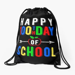 Happy 100Th Day Of School 2023 Drawstring Bag DSB118
