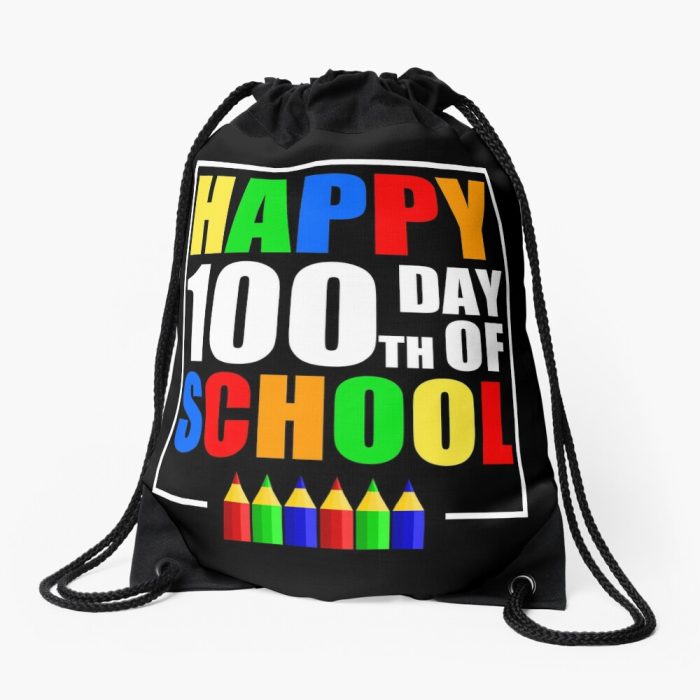 Happy 100Th Day Of School 2023 Drawstring Bag DSB119