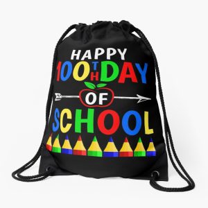 Happy 100Th Day Of School 2023 Drawstring Bag DSB137