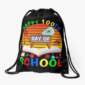 Happy 100Th Day Of School 2023 Drawstring Bag DSB186
