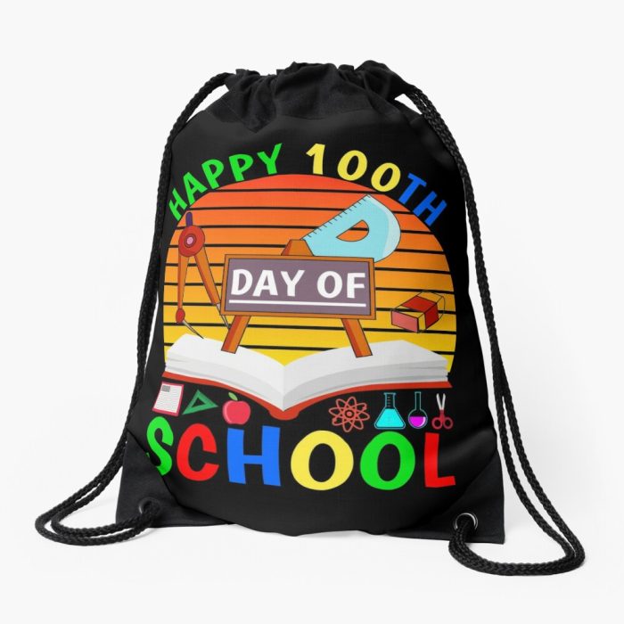 Happy 100Th Day Of School 2023 Drawstring Bag DSB186