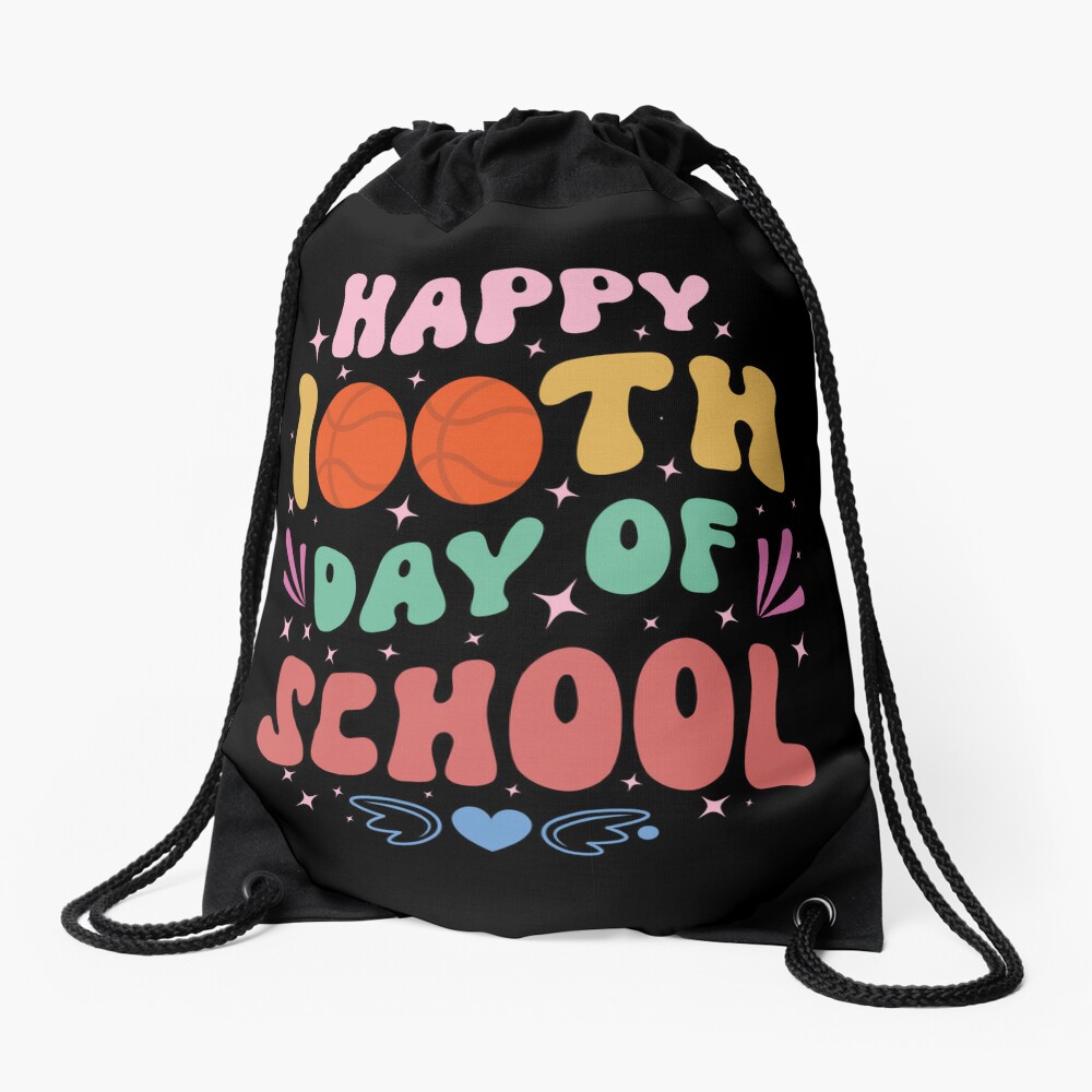 Happy 100Th Day Of School Drawstring Bag DSB1346