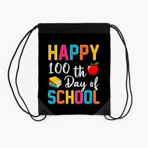 Happy 100Th Day Of School Drawstring Bag DSB1385 2