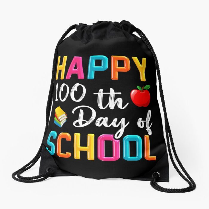 Happy 100Th Day Of School Drawstring Bag DSB1385