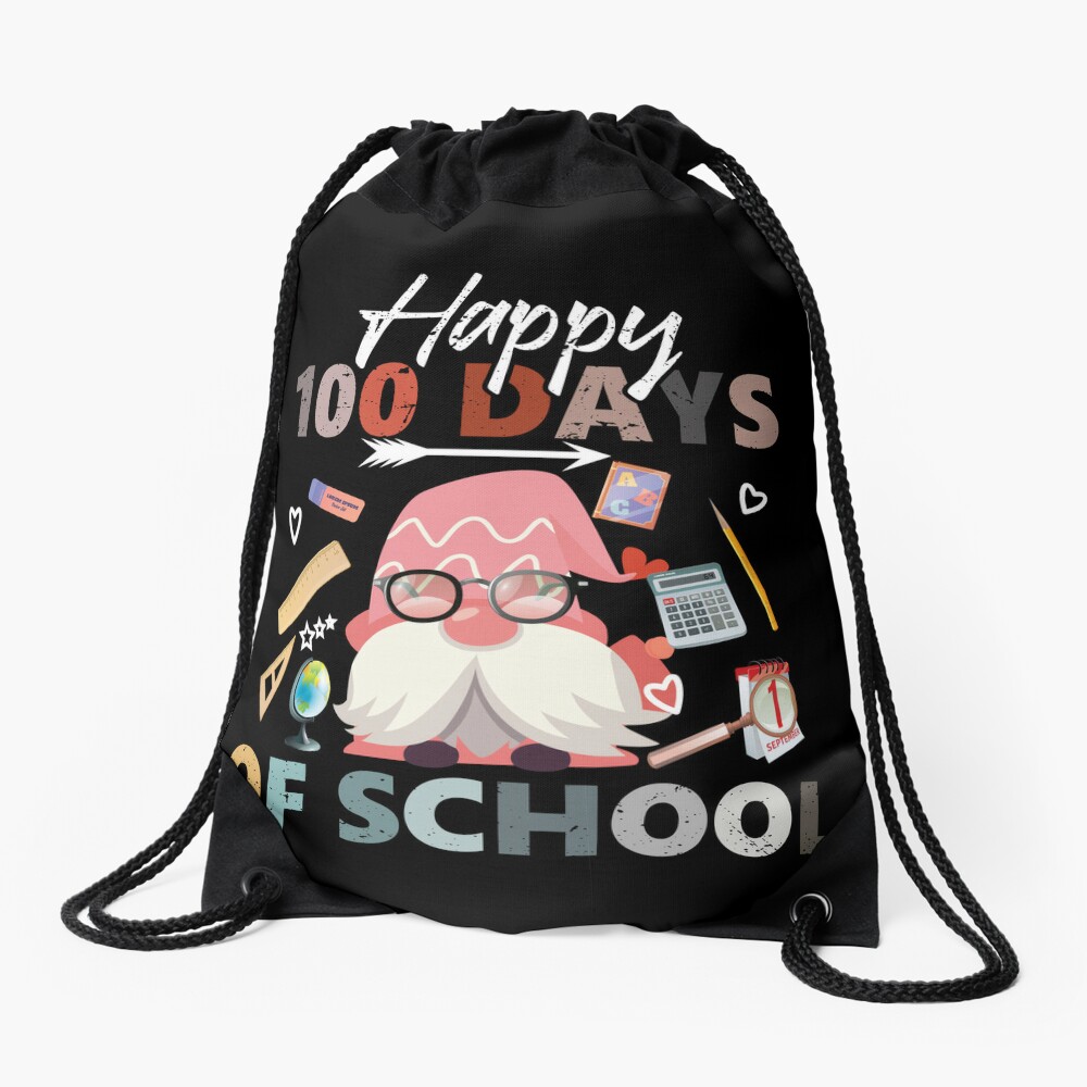Happy 100Th Day Of School Gnomes Drawstring Bag DSB1282