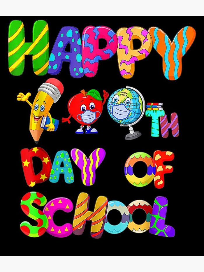 Happy 100Th Day Of School Kindergarten Teacher Student Backpack PBP1426 1