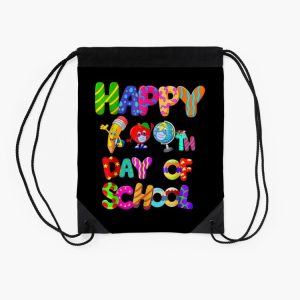 Happy 100Th Day Of School Kindergarten Teacher Student Drawstring Bag DSB1395 2