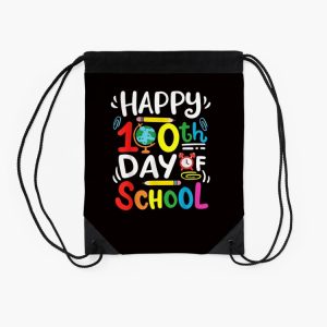 Happy 100Th Day Of School Teacher Essential Drawstring Bag DSB422 2