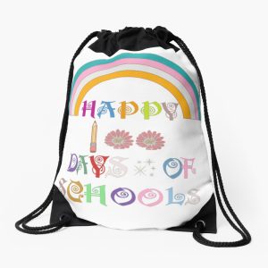 Happy 100Th Day Of School Teacher Kids 100 Days Drawstring Bag DSB1219